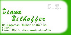 diana milhoffer business card